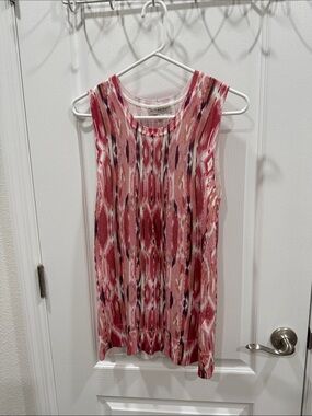 Liverpool Pink Multicolor Sleeveless Knit Tank